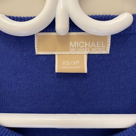 Michael Kors Blue Sweater Dress Long Sleeves Round Neck Size XS - Picture 8 of 8